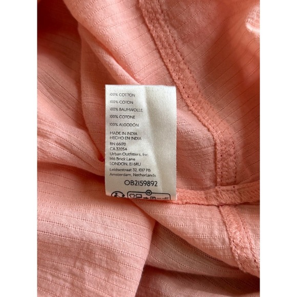 Free People Dylan Smocked Tunic Top NWT Size M Tropical Peach Combo Retail $148 - Picture 6 of 7